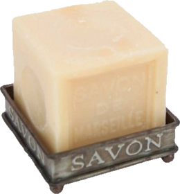 porte savon carré en zinc