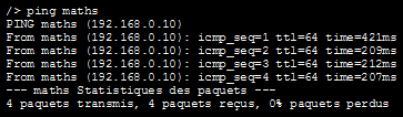 messages d'erreur